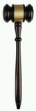 Freemason Principal Officer Sound Block & Gavel with band in Gold Tone