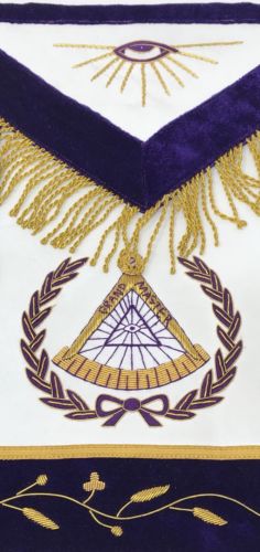 Grand Master Apron, close-up of the embroidery