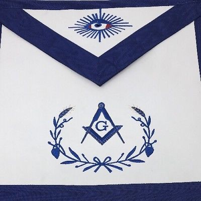 Master Mason Apron, close-up of the embroidered emblem