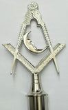 Freemason Masonic Junior Deacon Pole Topper in Silver Tone