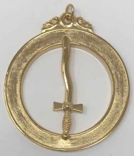 Scottish Rite 18th Degree Tyler Jewel in Gold Tone