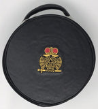 Scottish Rite 33rd Degree Cap Case In Black with Emblem