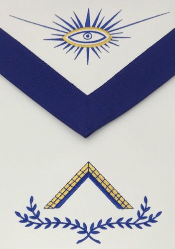 Worshipful Master Officer Apron, close-up of the embroidered emblem