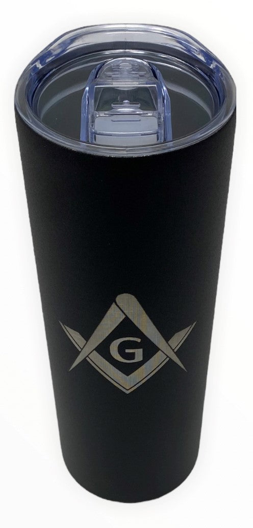 Freemason Stainless Steel Slim 20 oz Tumbler, close-up of the lid