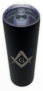 Freemason Stainless Steel Slim 20 oz Tumbler, close-up of the lid