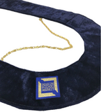 Freemason Blue Lodge Gold Tone Officer Collar with Dark Blue Backing