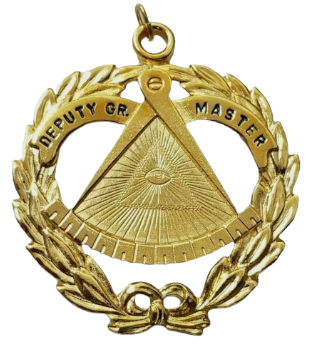 Deputy Grand Master Collar Jewel in Gold Tone