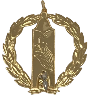 Junior Grand Warden Collar Jewel in Gold Tone