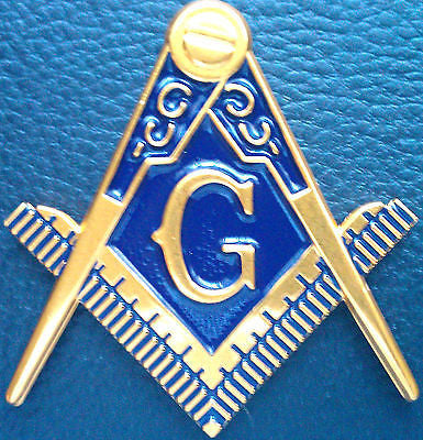 Masonic cut-out car emblem in gold