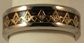 Freemason Circle of Light Ring with Gold Square and Compass