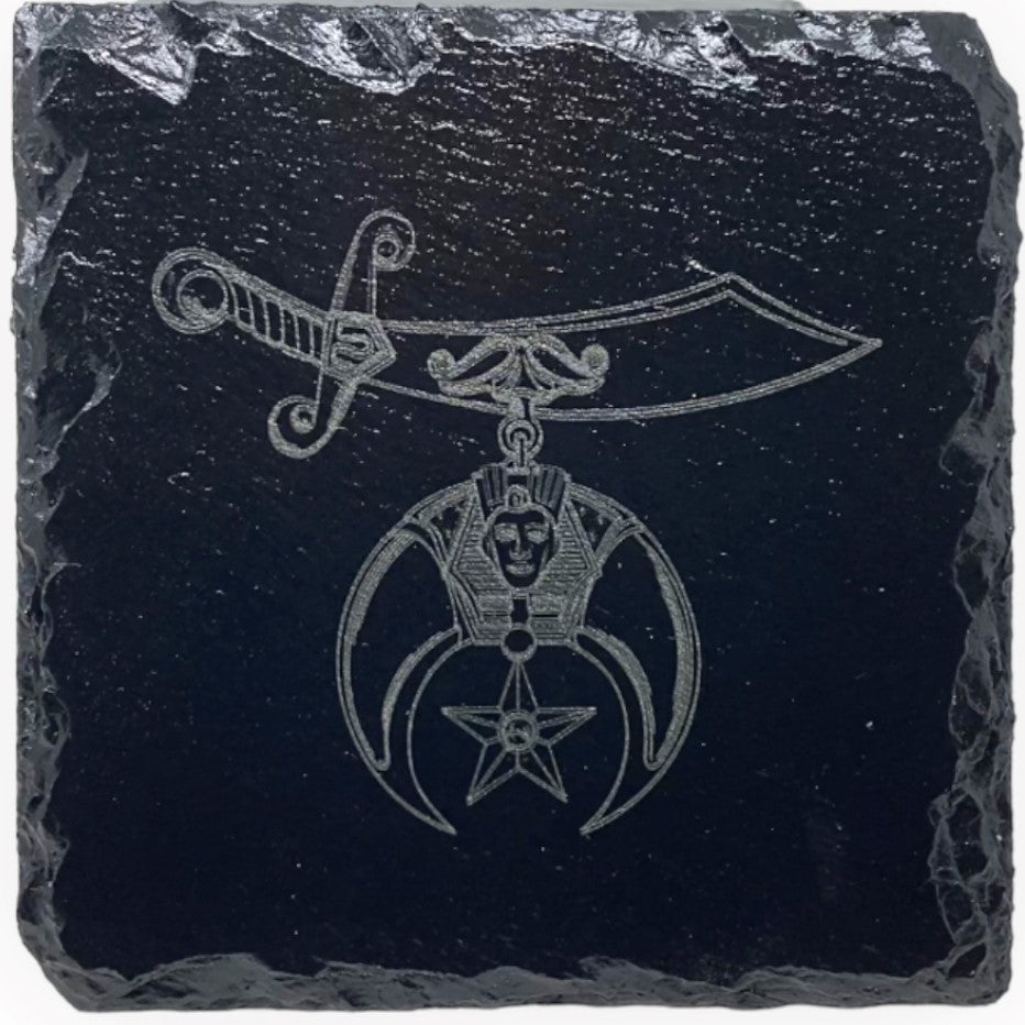 Shriners Slate Coaster Set