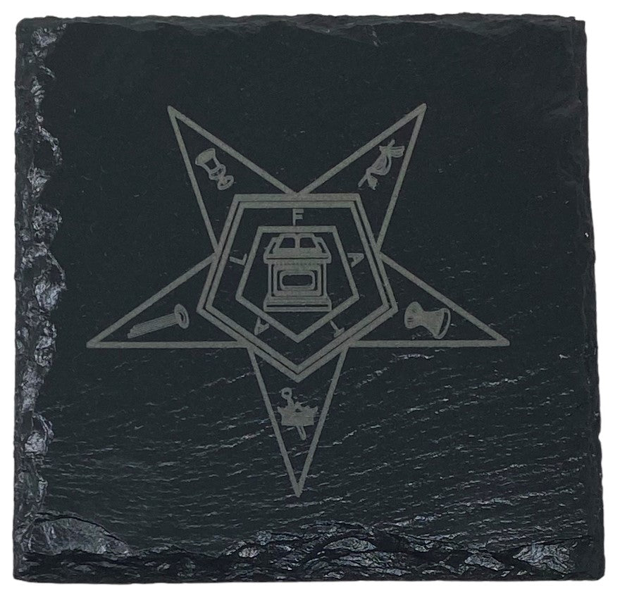 Order of Eastern Star (OES) Slate Coaster Set – Mason Square Market