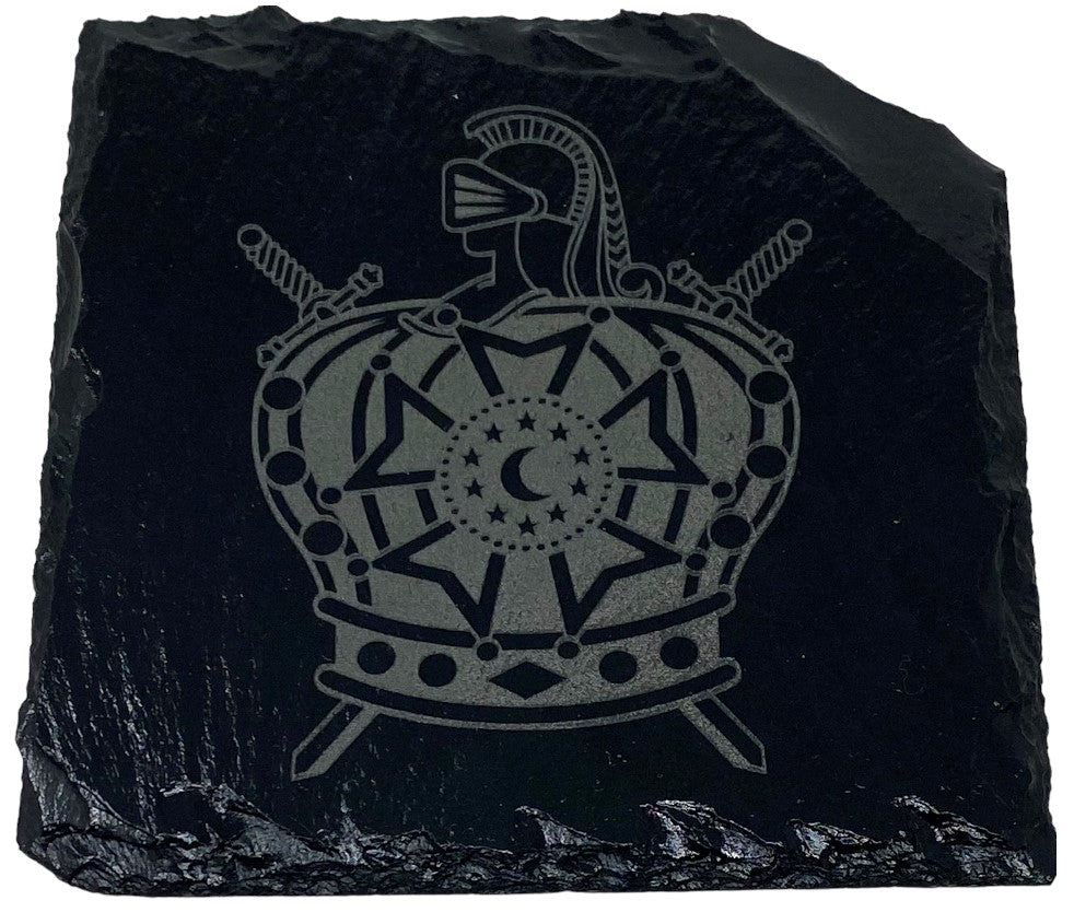 Order of Demolay Slate Coaster Set, alternate view