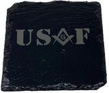 Masonic USAF Slate Coaster Set