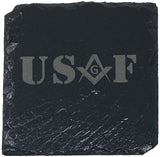 USAF Masonic Slate Coaster Set