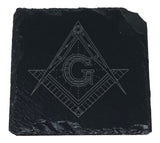 Square & Compass Slate Coaster Set I