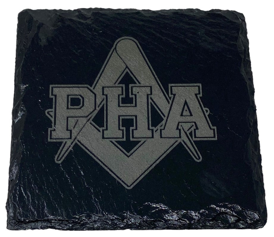 Prince Hall (PHA) Slate Coaster Set
