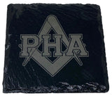 Prince Hall (PHA) Slate Coaster Set
