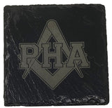 Prince Hall (PHA) Slate Coaster Set