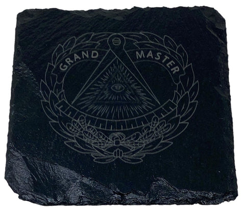 Freemason Grand Master Slate Coaster Set