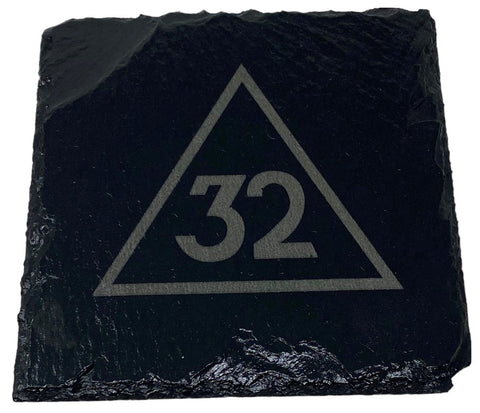 Scottish Rite 32nd Degree Slate Coaster Set