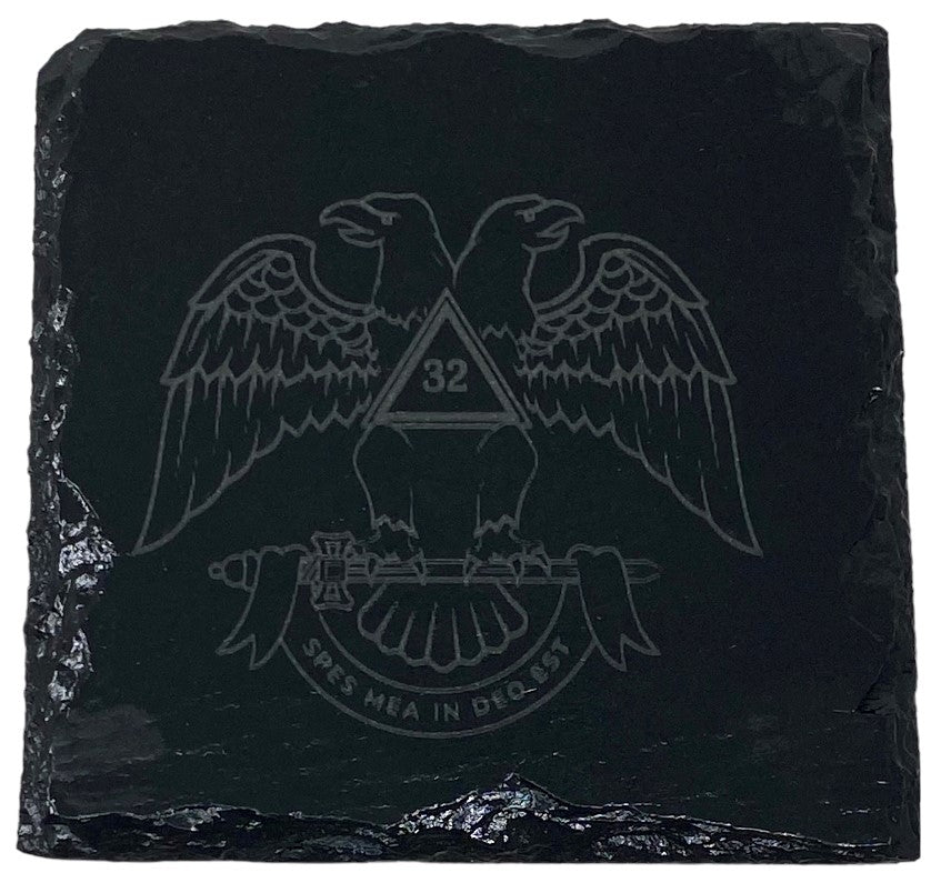 Scottish Rite 32º Slate Coaster Set