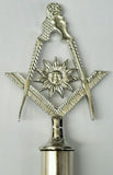 Freemason Masonic Senior Deacon Pole Topper in Silver Tone
