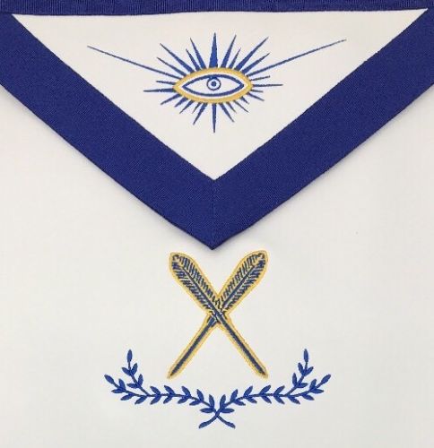 Secretary Officer Apron, close-up of the embroidered emblem