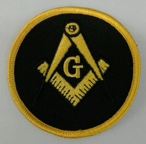 Masonic Gold and Black Iron on Patch