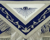 Past Master Bullion Blue and Silver Apron