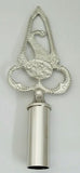 Freemason Masonic Steward Pole Topper in Silver Tone