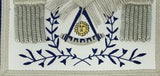 Past Master Bullion Blue and Silver Apron