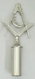 Freemason Masonic Junior Deacon Pole Topper in Silver Tone
