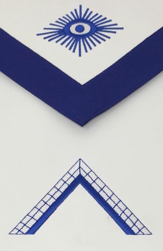 Worshipful Master Apron, close-up of the embroidered emblem
