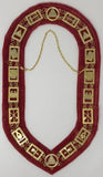 Royal Arch Office Collar Gold Tone with Red Backing