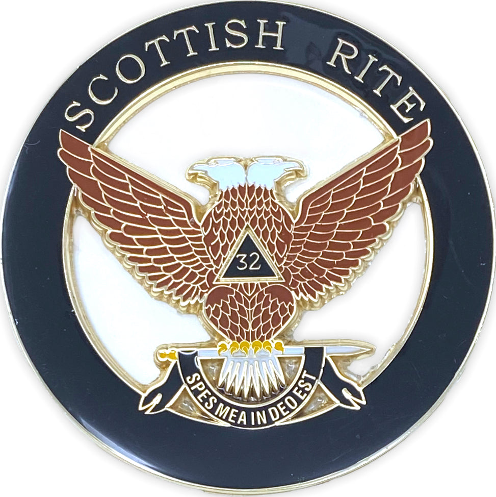 Scottish Rite Auto Emblem Scottish Rite 32nd Degree Wings Up Car Emblem – Mason Square Market