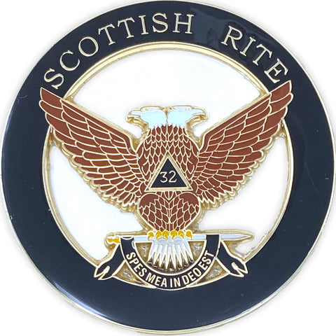 Scottish Rite 32nd Degree Wings Up Car Emblem