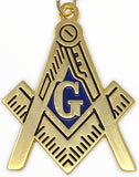 Freemason Masonic Square and Compass Key Chain