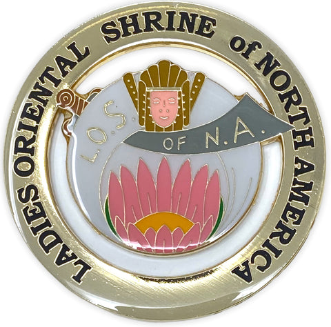 Ladies Oriental Shrine of North America Cut Out Car Emblem