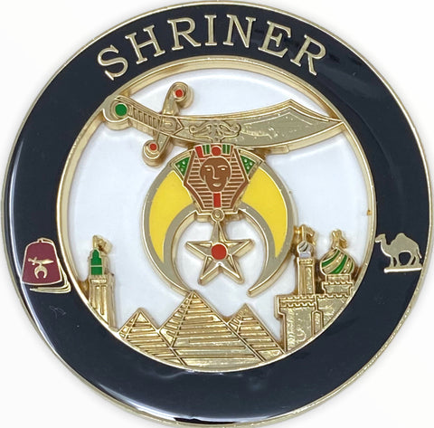 Shriners Black Cut Out Car Emblem