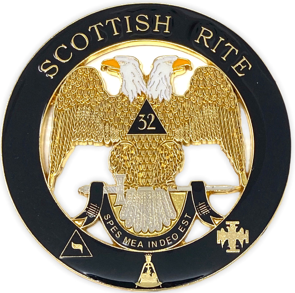 Mason Scottish Rite 32nd Degree Wings Down Split Masonic License Mason Scottish Rite 32nd Degree Wings Down Split Masonic License