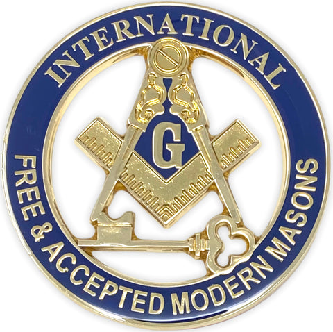 Freemason International Free & Accepted Modern Masons Car Emblem