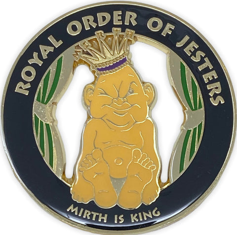 Royal Order of Jesters Car Emblem Black and Gold