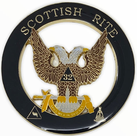 Scottish Rite Wings Up 32nd Degree Cut Out Car Emblem