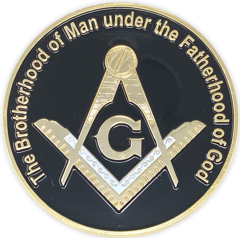 Freemason Brotherhood Car Emblem with Black background