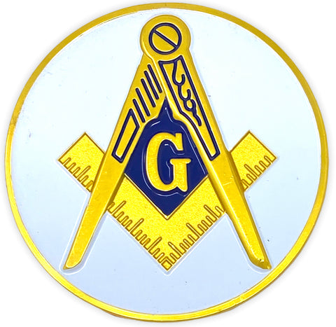 Freemason Car Emblem with White Background