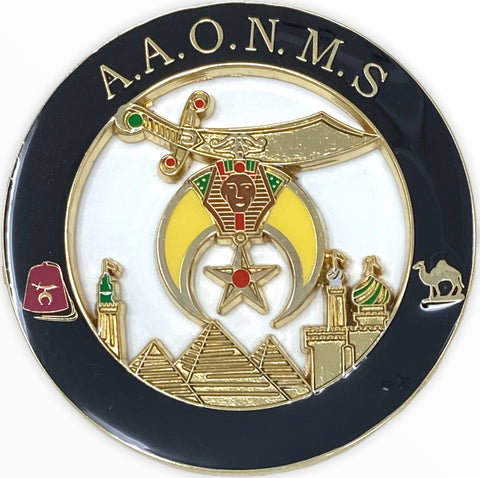 Shriners AAONMS Black Cut Out Car Emblem