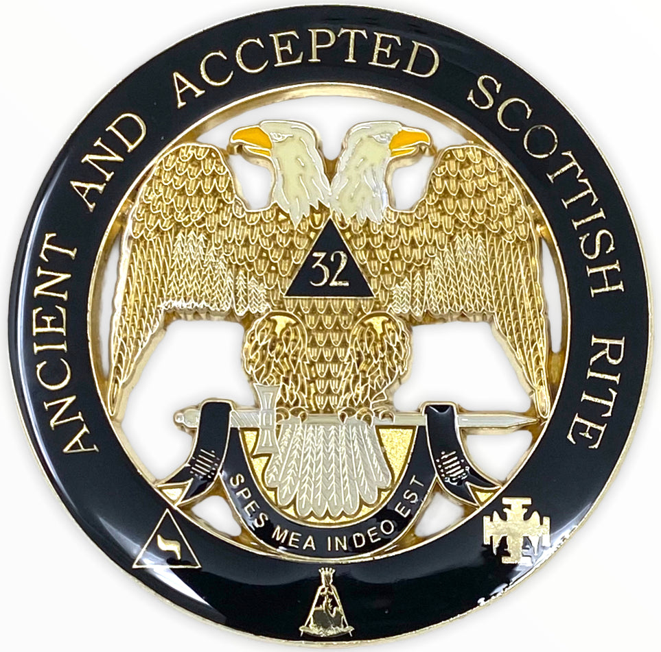 Masonic Ancient Accepted Scottish Rite 33rd Degree Car Emblem | SUV Magnet Or Badge