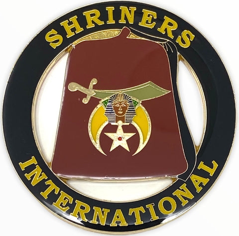 Shriners International Cut Out Car Emblem in Black