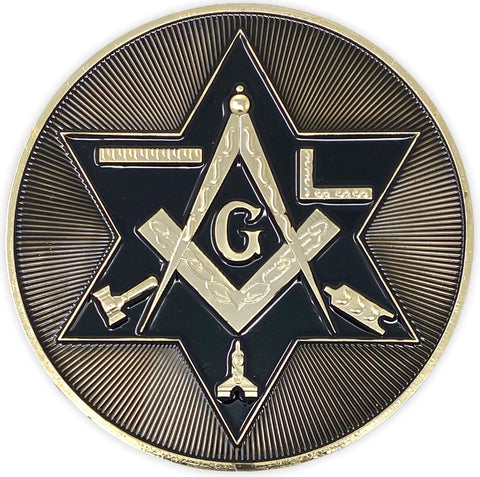 Freemason Black and Gold with Working Tools